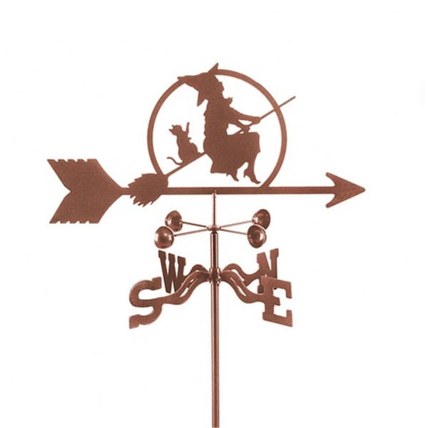 Ez Vane Witch on a Broom Weathervane with Roof Mount EZ124279 - main